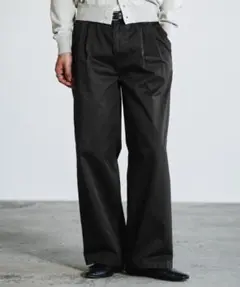 GABA WIDE PIGMENT DYED 2TUCK TROUSERS 完売