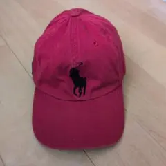 Polo Ralph Lauren 赤 キャップ 　ビッグポニー