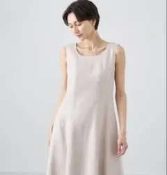タグ付 エブール コットンダブルブークレ ロングワンピース 38