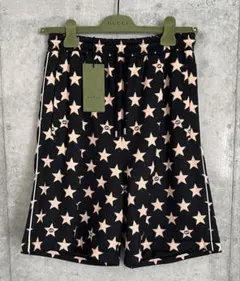 GUCCI 星柄 ショートパンツ　ブラック×ピンク　xsのサムネイル