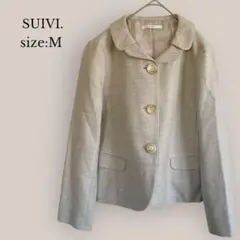 【SUIVI.】オンワード樫山　ジャケット　シングル　丸襟　M  美品