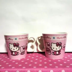 ハローキティ マグカップ リボン柄 2個セット 新品 2007 - メルカリ