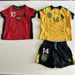 ポロラルフローレン サッカーシャツセット 90（ブラジル・スペイン）3点セット