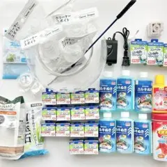 金魚飼育セット(金魚鉢・エアーポンプ ・フィルター・交換ろ過材・エアチューブほか