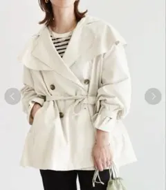 reca ポンチョ風ショート丈トレンチコートM