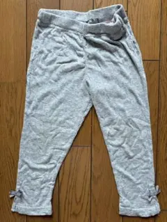 mezzopiano メゾピアノ スパッツ リブ グレー リボン110