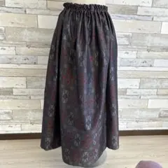 大島紬リメイクロングスカート