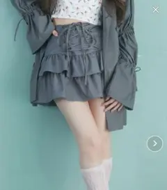 ★新品 未使用品★jouetie/ジュエティ レースアップティアードミニスカパン