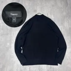 C826 美品 Theory MOCK NECK PO REGAL WOOL 黒のサムネイル