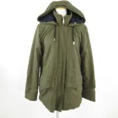 152 ZARA ミリタリーモッズコート 長袖 カーキ オリーブ S