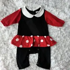 moran by design ドット柄ロンパース　ミニーちゃん