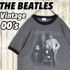 00's ビートルズ フォト リンガー Tシャツ L 公式 グレー Y2K