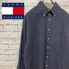 TOMMY HILFIGER トミーヒルフィガー長袖シャツ ネイビー