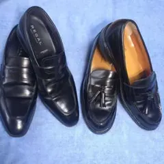 REGALブラックレザードレスシューズ　2足セット　size26.5cm