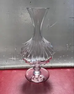 Baccarat バカラ プリマベーラ フラワーベース 花瓶 ブラッククリスタル 輝くオールドバカラ 貝がらの美しいフラワーベース【1936年以降