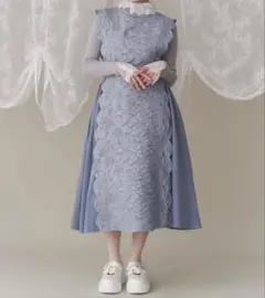 merry jenny スカラップコンビワンピース　１回着用