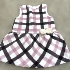 BeBe ジャンパースカート　ピンクチェック　90センチ