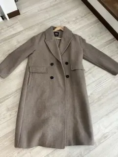 ZARA ベージュ ダブルブレスト ロングコート Sレディース