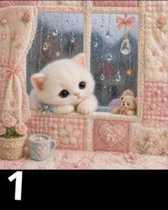 オーダーページ　ハンカチK4291 窓際ねこちゃん柄　ハンドメイド5/10