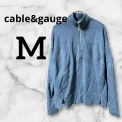 cable&gauge 青色トレーナー 【M】 サムホール