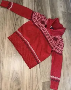 【美品】ギャップ キッズ ハイゲージニットノルディック柄 長袖ニット120センチ