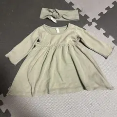 QUINCY MAE ワンピース&ヘアバンド セット　6-12mのサムネイル
