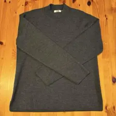 ユニクロU（UNIQLO U）メリノブレンドモックネックセーター／グレー／L