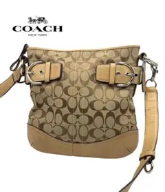 コーチ　ショルダーバッグ　バッグ　シグネチャー　ブラウン　レディース　お洒落