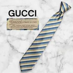 GUCCI グッチ ネクタイ レジメンタル ストライプ イタリア製 シルク