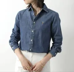 現行美品 ポロラルフローレン ダンガリーシャツ マルチポニー XS