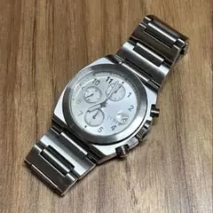 希少】00s J.CREW クロノグラフ 腕時計 オールシルバー セイコー製 