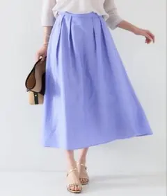 ポロラルフローレン リネン ラップスカート セミフレア ロングスカート