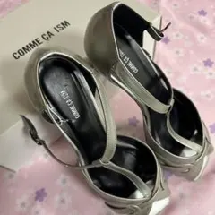COMME CA ISM グレー ハイヒール・パンプス
