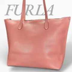 FURLA フルラ トートバッグ ハンドバッグ レザー 肩掛け ピンク A4収納