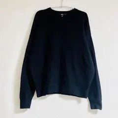 ユニクロ C スムースコットン クルーネックセーター BLACK XL ニット