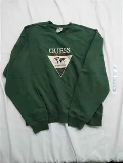 ★ゲス グリーン スウェット トレーナー メンズ Mサイズ
