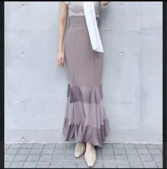 【美品】ココディール シアーティアードマーメイドスカート　サイズ2