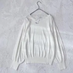 アースミュージックアンドエコロジー|新品タグ付・プルオーバーニット【M】Vネック