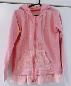 フリル付きピンクパーカー 120cm