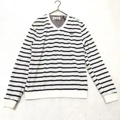 Comon Golf ボーダーVネックニット XL ゴルフ