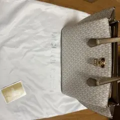 MICHAEL KORS トートバッグ MKロゴ ホワイト/ベージュ