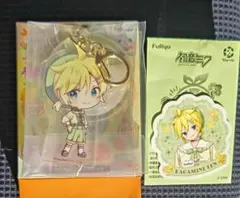 フリューくじ初音ミク Citrus MIKU　F賞鏡音レン アクキー,ステッカー