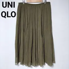 ✨美品✨ ユニクロ シフォンプリーツ ロングフレアスカート XXL 大きいサイズ
