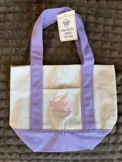 新品　TRADER JOE'S ミニパステルキャンバストートバッグ