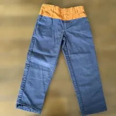 COS 青とオレンジのキッズロングパンツ