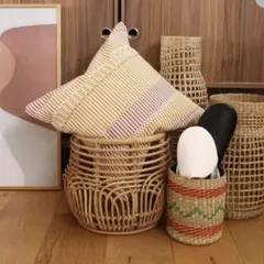 アクタス ACTUS ラタンバスケット Lサイズ カゴ 収納