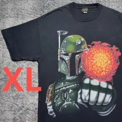 ヴィンテージ　スターウォーズ　ボバフェット　賞金稼ぎ　Tシャツ　古着　黒　90s