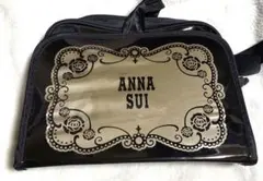 ANNA SUI アナスイ コスメポーチ スクエア リボン付ブラック