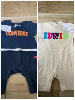 2枚セット　新品未使用　ベビーロンパース70 コンバース　EDWIN