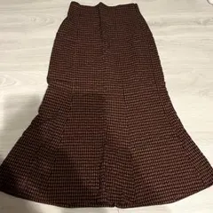 ローリーズファーム　ギンガムチェック　チェック　ロングスカート　赤　春服